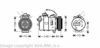 AVA QUALITY COOLING vwk261 -  Компрессор, кондиционер